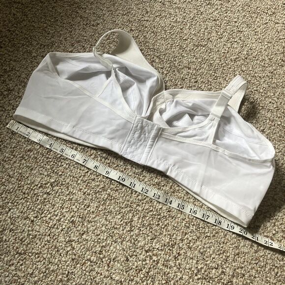 Glamorise Womens Magic Lift Bra Style 1005 Size 48F White Comfort Adjustable - Picture 8 of 8